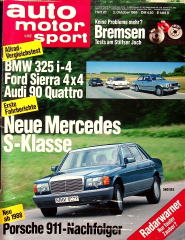 Deckblatt Auto Motor und Sport (20/1985)